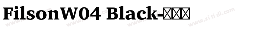 FilsonW04 Black字体转换